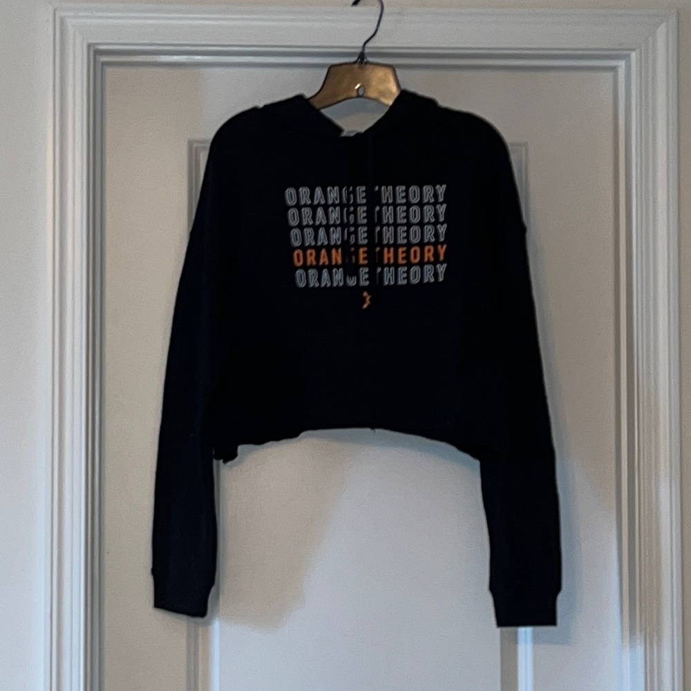 Orange Theory cropped hoodie